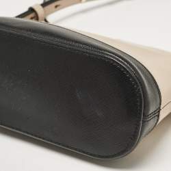 Pre Owned Kate Spade Beige/Black Leather Small Spencer Crossbody Bag