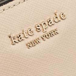 Pre Owned Kate Spade Beige/Black Leather Small Spencer Crossbody Bag