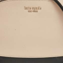 Pre Owned Kate Spade Beige/Black Leather Small Spencer Crossbody Bag