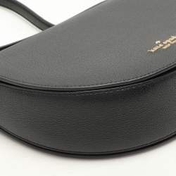 Pre Owned Kate Spade Black Leather Luna Crescent Crossbody Bag