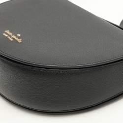 Pre Owned Kate Spade Black Leather Luna Crescent Crossbody Bag