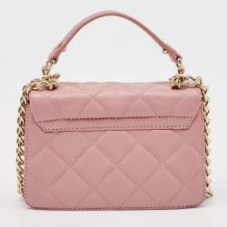 Pre Owned Kate Spade Pink Quilted Leather Mini Emerson Place Vivenna Shoulder Bag