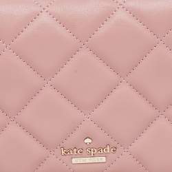 Pre Owned Kate Spade Pink Quilted Leather Mini Emerson Place Vivenna Shoulder Bag