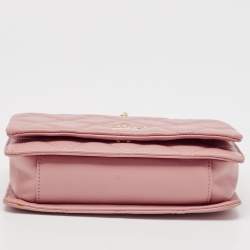 Pre Owned Kate Spade Pink Quilted Leather Mini Emerson Place Vivenna Shoulder Bag