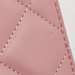 Pre Owned Kate Spade Pink Quilted Leather Mini Emerson Place Vivenna Shoulder Bag