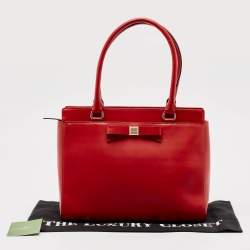 Kate Spade Red Leather Beacon Court Jeanne Tote