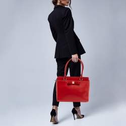 Kate Spade Red Leather Beacon Court Jeanne Tote