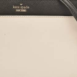 Pre Owned Kate Spade Beige/Black Leather Cameron Street Clarise Crossbody Bag