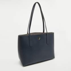 Pre Owned Kate Spade Navy Blue Leather Molly Tote