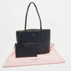Pre Owned Kate Spade Navy Blue Leather Molly Tote