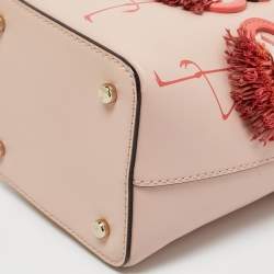 Kate Spade Pink Leather By The Pool Flamingo Pippa Bucket Bag