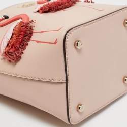 Kate Spade Pink Leather By The Pool Flamingo Pippa Bucket Bag