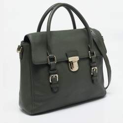 Kate Spade Olive Green Leather Lola Avenue Rollins Tote