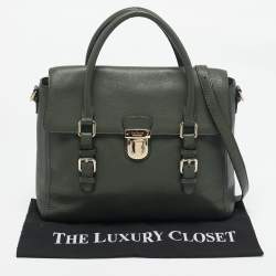 Kate Spade Olive Green Leather Lola Avenue Rollins Tote