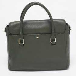 Kate Spade Olive Green Leather Lola Avenue Rollins Tote
