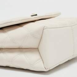 Kate Spade Ivory White Quilted Leather Natalia Flap Shoulder Bag