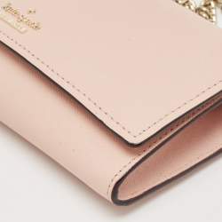 Kate Spade Pink Leather Flap Chain Clutch