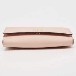 Kate Spade Pink Leather Flap Chain Clutch