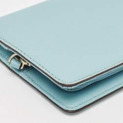 Kate Spade Light Blue Leather Bifold Continental Wallet