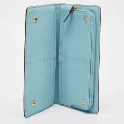 Kate Spade Light Blue Leather Bifold Continental Wallet