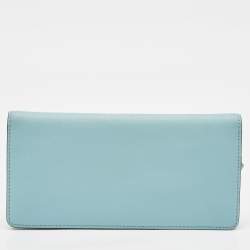 Kate Spade Light Blue Leather Bifold Continental Wallet