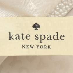Kate Spade Silver Leather Larchmont Avenue Logo Penny Tote