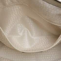 Kate Spade Silver Leather Larchmont Avenue Logo Penny Tote