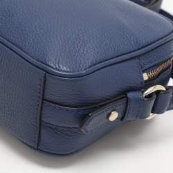 Kate Spade Blue Leather Mulberry Street Pyper Double Zip Crossbody Bag