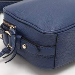 Kate Spade Blue Leather Mulberry Street Pyper Double Zip Crossbody Bag