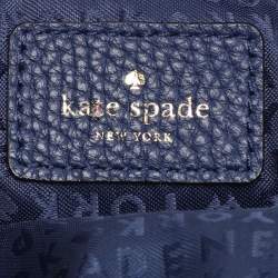 Kate Spade Blue Leather Mulberry Street Pyper Double Zip Crossbody Bag