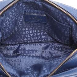 Kate Spade Blue Leather Mulberry Street Pyper Double Zip Crossbody Bag