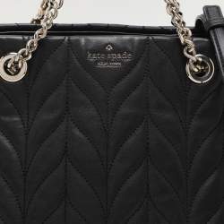 Pre Owned Kate Spade Black Quilted Leather Briar Lane Tote