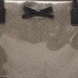 Kate Spade Dark Beige Glitter PVC Mavis Street Taden Tote