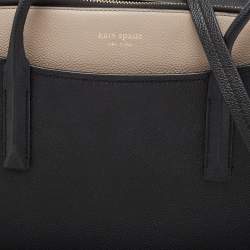 Pre Owned Kate Spade Black/Beige Leather Margaux Universal Laptop Bag