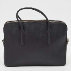 Pre Owned Kate Spade Black/Beige Leather Margaux Universal Laptop Bag