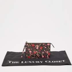 Kate Spade Multicolor Floral Print Leather Wristlet Pouch