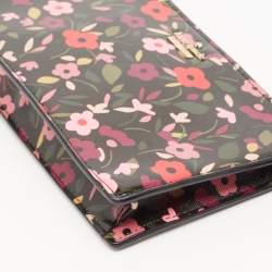 Kate Spade Multicolor Floral Print Leather Wristlet Pouch