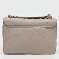 Pre Owned Kate Spade Light Mauve Quilted Leather Emerson Place Vivenna Shoulder Bag