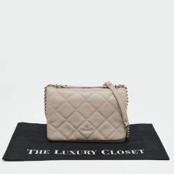 Pre Owned Kate Spade Light Mauve Quilted Leather Emerson Place Vivenna Shoulder Bag