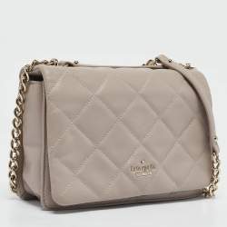 Pre Owned Kate Spade Light Mauve Quilted Leather Emerson Place Vivenna Shoulder Bag