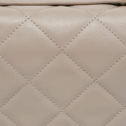 Pre Owned Kate Spade Light Mauve Quilted Leather Emerson Place Vivenna Shoulder Bag