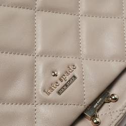 Pre Owned Kate Spade Light Mauve Quilted Leather Emerson Place Vivenna Shoulder Bag
