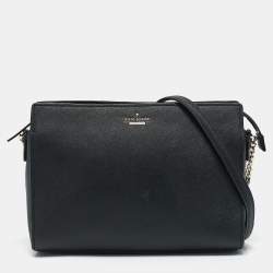 Pre Owned Kate Spade Black Saffiano Leather Cameron Street Zip Crossbody Bag