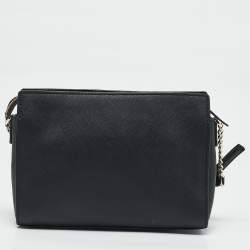 Pre Owned Kate Spade Black Saffiano Leather Cameron Street Zip Crossbody Bag