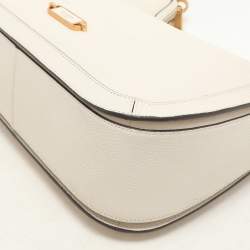 Pre Owned Kate Spade White Leather Gramercy Hobo