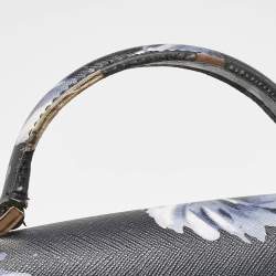 Pre Owned Kate Spade Black/Blue PVC Night Rose Cameron Street Hope Top Handle Bag