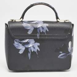 Pre Owned Kate Spade Black/Blue PVC Night Rose Cameron Street Hope Top Handle Bag