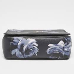 Pre Owned Kate Spade Black/Blue PVC Night Rose Cameron Street Hope Top Handle Bag