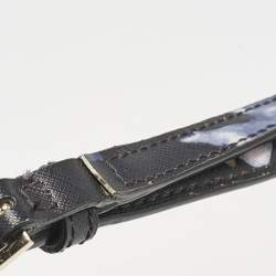 Pre Owned Kate Spade Black/Blue PVC Night Rose Cameron Street Hope Top Handle Bag