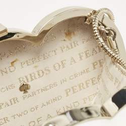 Kate Spade White/Gold Acrylic Wedding Belles Ampersand Clutch